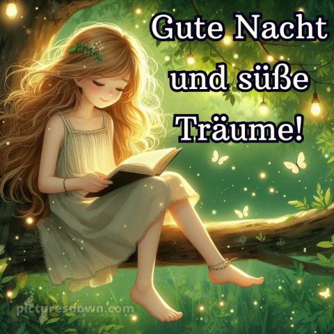 Bilder gute nacht bild Mädchen kostenlos