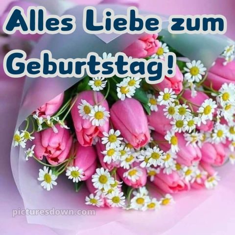 Blumenstrauß alles gute zum geburtstag blumen bild Gänseblümchen kostenlos