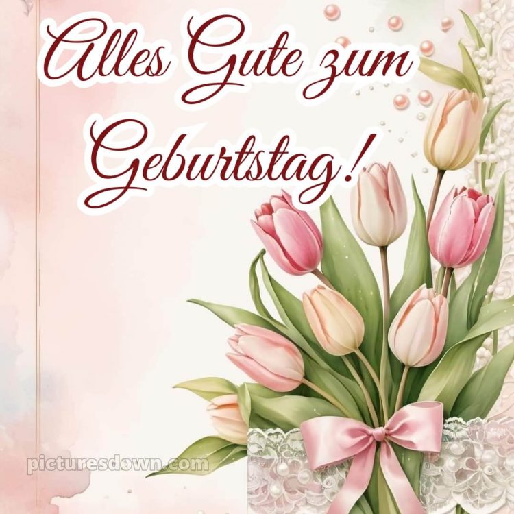 Blumenstrauß alles gute zum geburtstag blumen bild Karte kostenlos