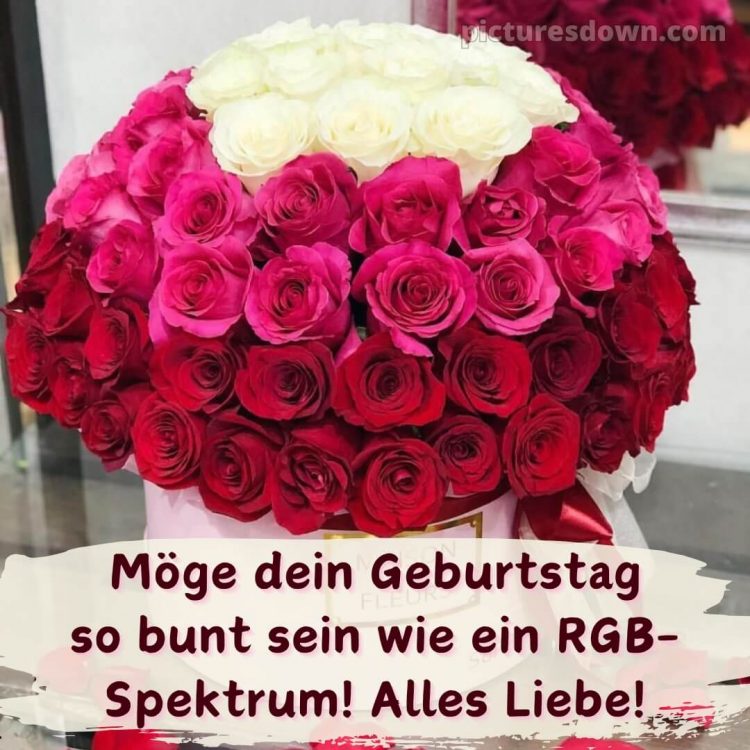 Blumenstrauß alles gute zum geburtstag blumen bild drei Farben kostenlos