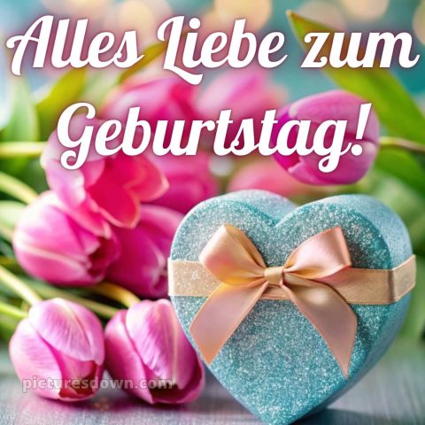Blumenstrauß geburtstag bild Herz kostenlos