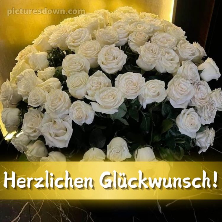 Blumenstrauß geburtstag bild weiße Rosen kostenlos