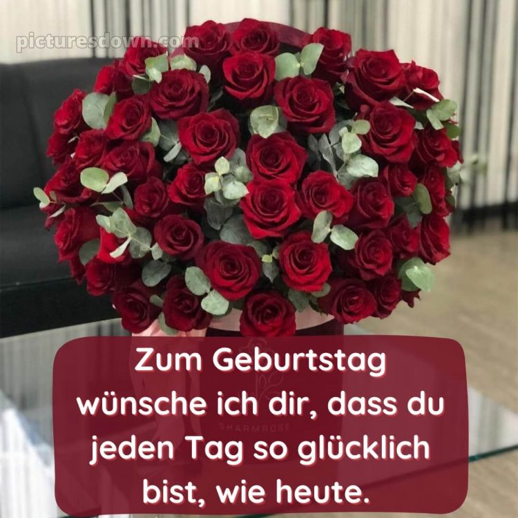 Blumenstrauß geburtstag bild rote Rosen kostenlos
