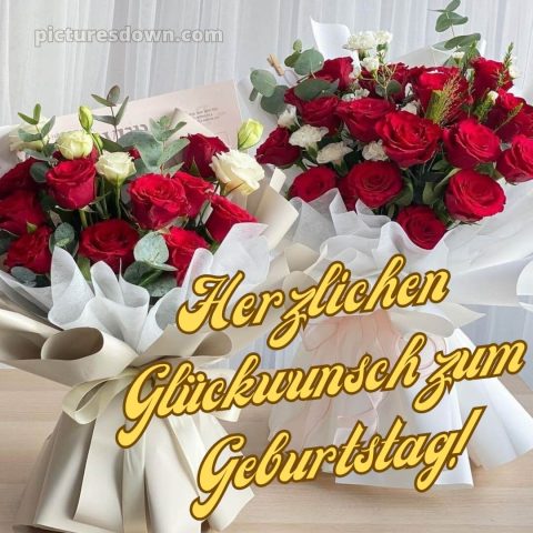 Blumenstrauß herzlichen glückwunsch zum geburtstag bild zwei Sträuße kostenlos
