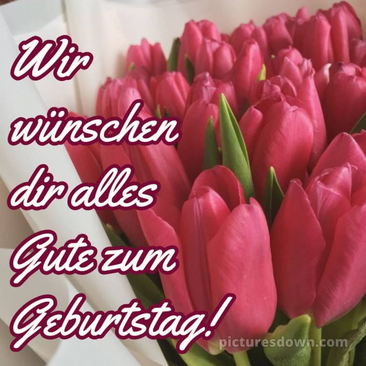 Blumenstrauß zum Geburtstag bild Tulpen kostenlos