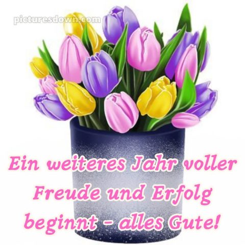Blumenstrauß zum Geburtstag bild Karte kostenlos