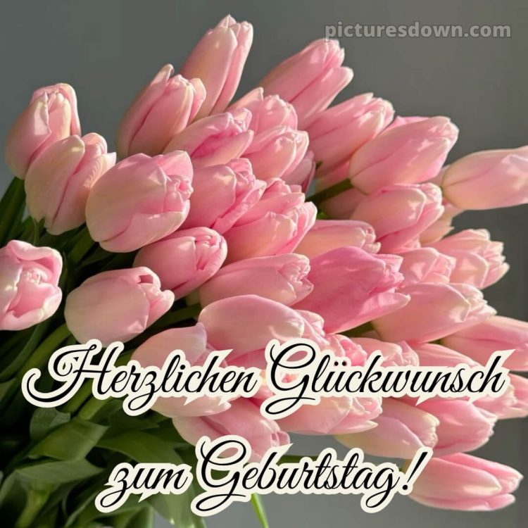 Geburtstag blumenstrauß bild Tulpen kostenlos