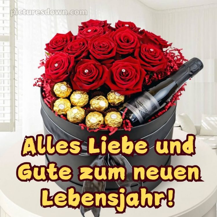 Geburtstag blumenstrauß bild Süßigkeiten kostenlos