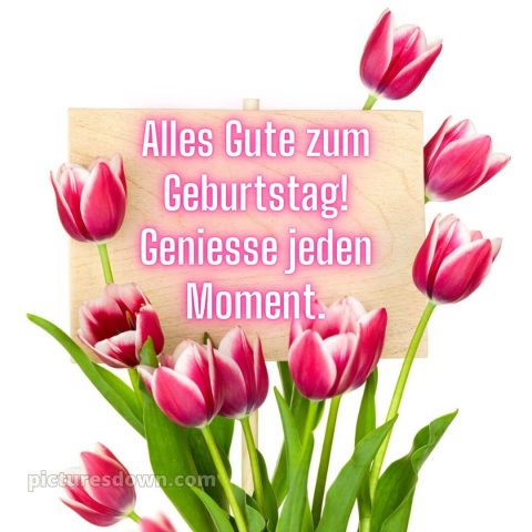 Geburtstag blumenstrauß bild Postkarte kostenlos