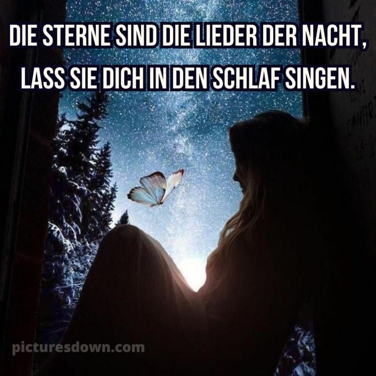 Süß gute nacht bilder für whatsapp bild Schmetterling kostenlos
