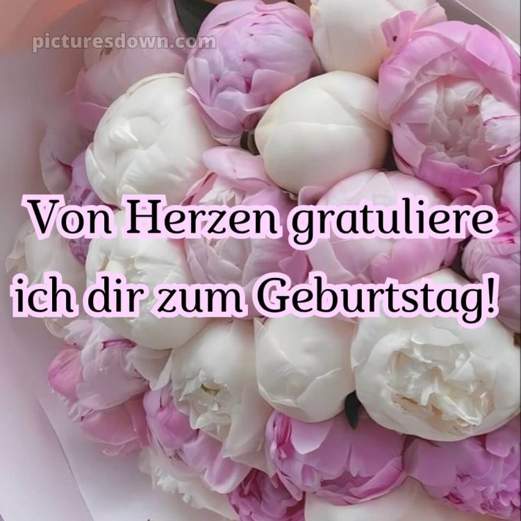 Blumenstrauß geburtstag frau bild zarte Blumen kostenlos