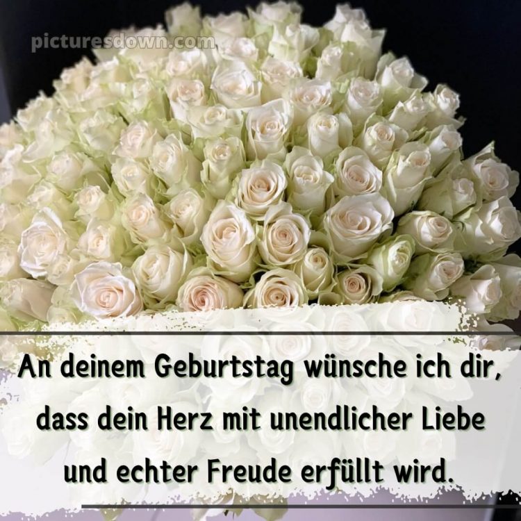 Blumenstrauß geburtstag frau bild weiße Rosen kostenlos