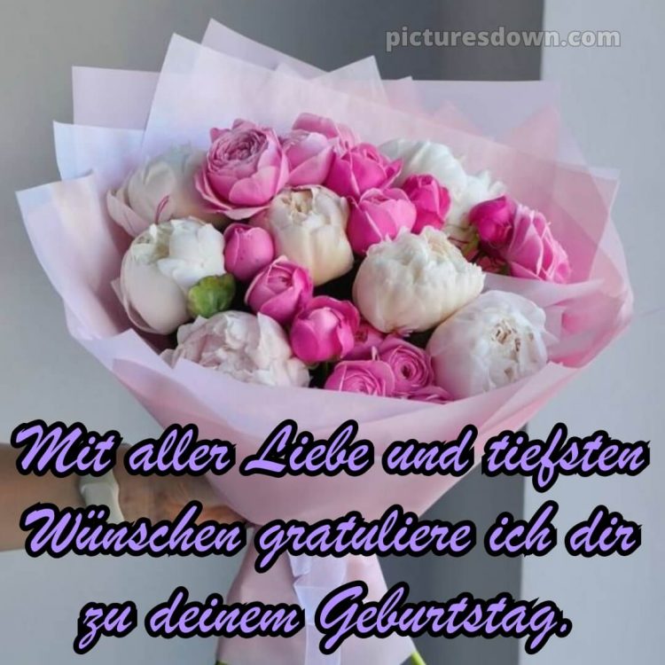 Blumenstrauß geburtstag frau bild Bouquet kostenlos