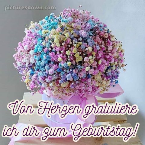 Blumenstrauß geburtstag frau bild Bogen kostenlos