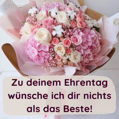 Blumenstrauß geburtstag frau bild Hortensien kostenlos