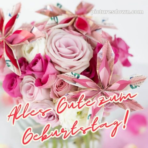 Geburtstag blumenstrauß mit geld bild Strauß kostenlos