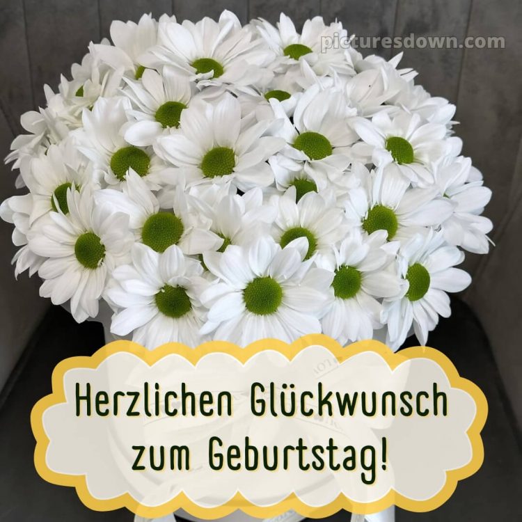 Herzlichen glückwunsch blumenstrauß alles gute zum geburtstag blumen bild Karte kostenlos