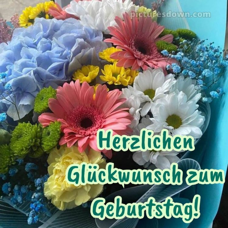 Herzlichen glückwunsch blumenstrauß alles gute zum geburtstag blumen bild Blumenstrauß kostenlos