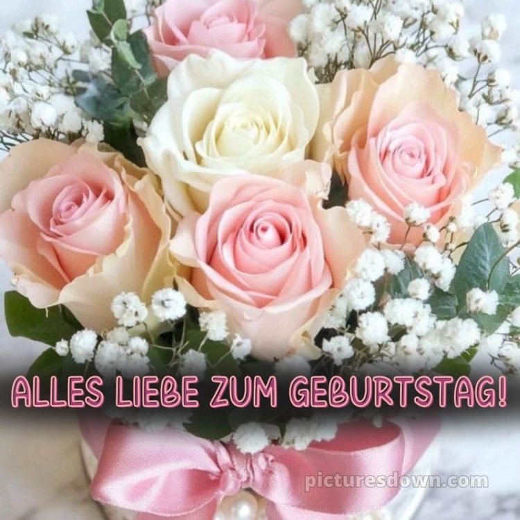 Herzlichen glückwunsch blumenstrauß alles gute zum geburtstag blumen bild Bogen kostenlos