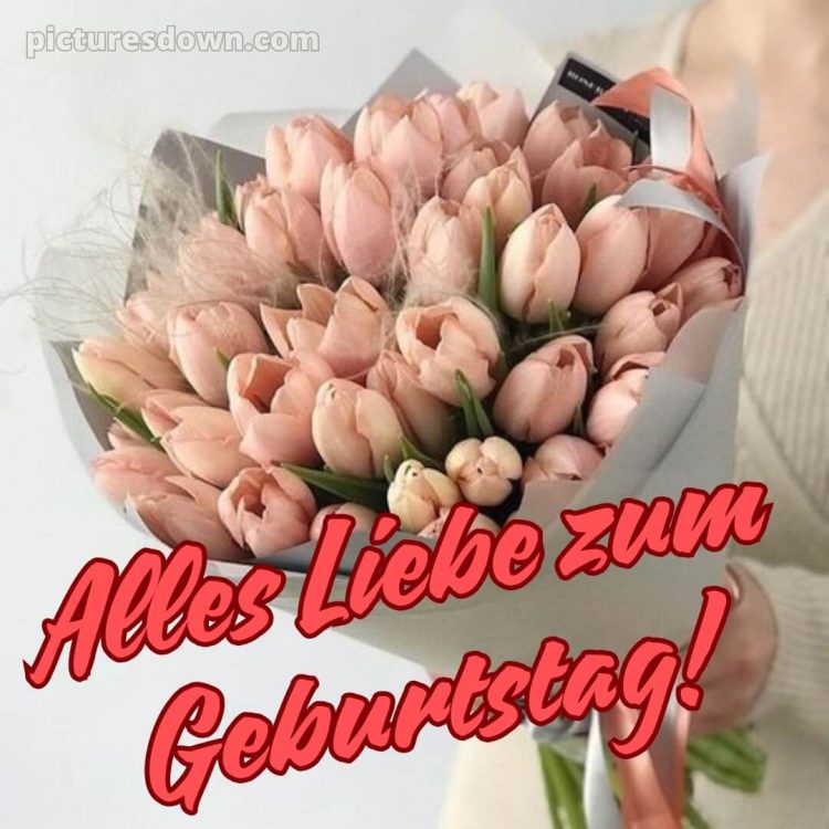 Herzlichen glückwunsch blumenstrauß alles gute zum geburtstag blumen bild Tulpen kostenlos