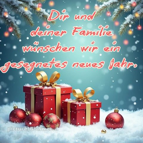 Ich wünsche ihnen ein frohes neues jahr bild Christbaumzweige kostenlos