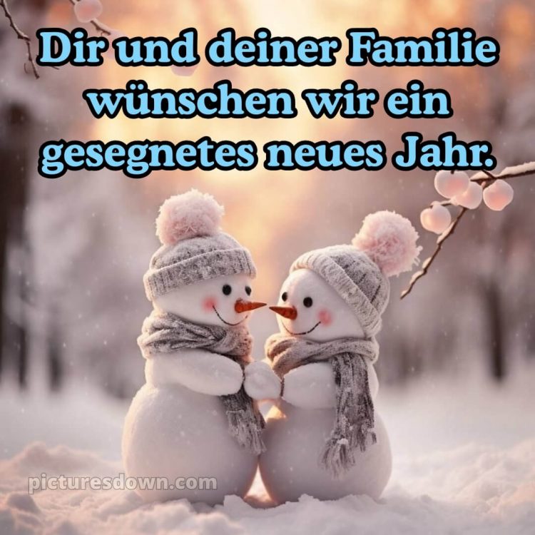 Ich wünsche ihnen ein frohes neues jahr bild Schneemänner kostenlos