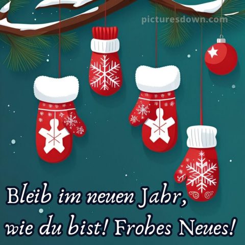 Ich wünsche ihnen ein frohes neues jahr bild Fäustlinge kostenlos