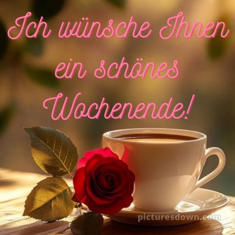 Ich wünsche ihnen ein schönes wochenende bild Rose kostenlos