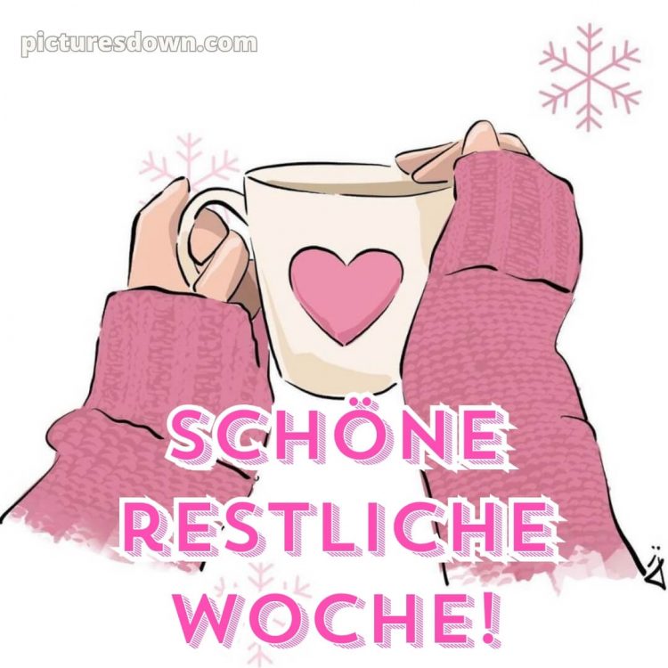 Ich wünsche Ihnen eine schöne restliche Woche bild Schneeflöckchen kostenlos