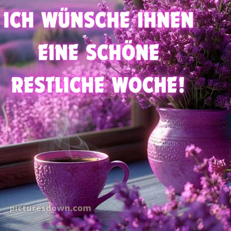 Ich wünsche Ihnen eine schöne restliche Woche bild Lavendel kostenlos
