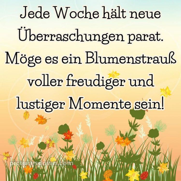 Ich wünsche ihnen eine schöne woche bild Gras kostenlos