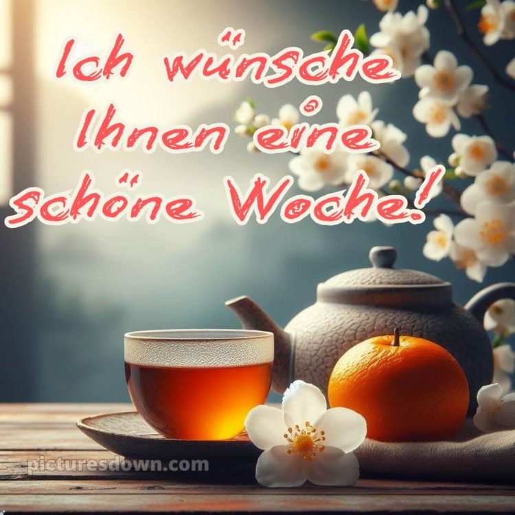 Ich wünsche ihnen eine schöne woche bild Tee kostenlos