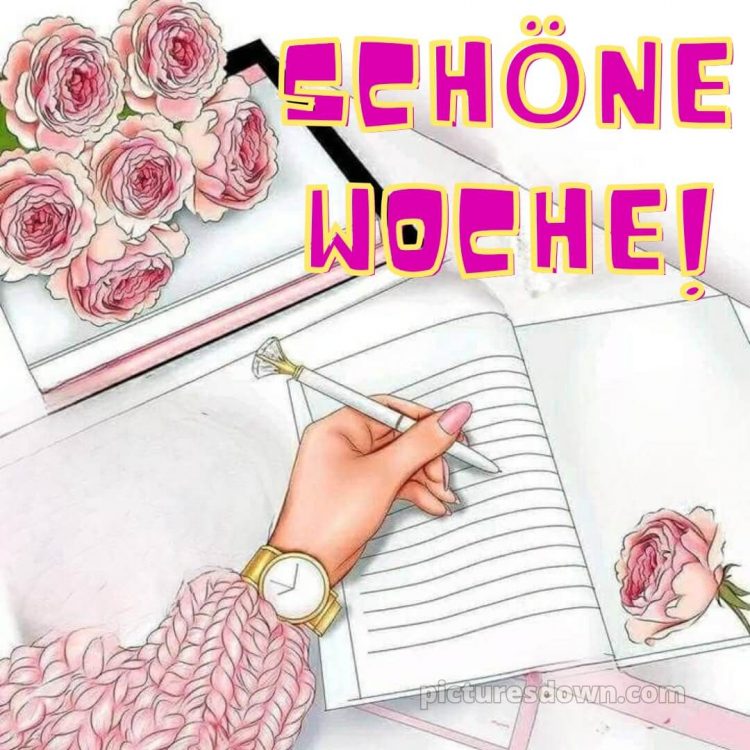 Ich wünsche ihnen eine schöne woche bild Notizbuch kostenlos