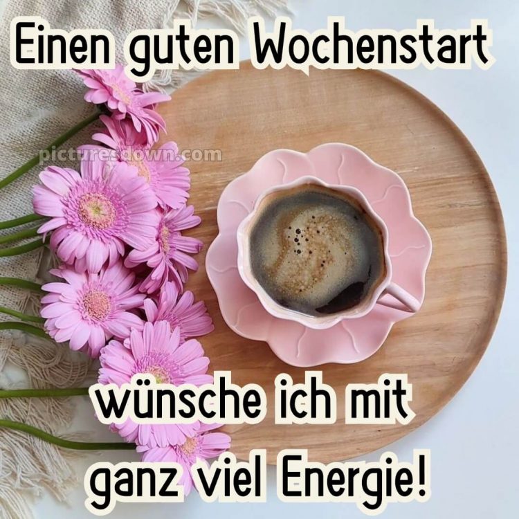 Ich wünsche ihnen einen guten start in die woche bild Blumen kostenlos