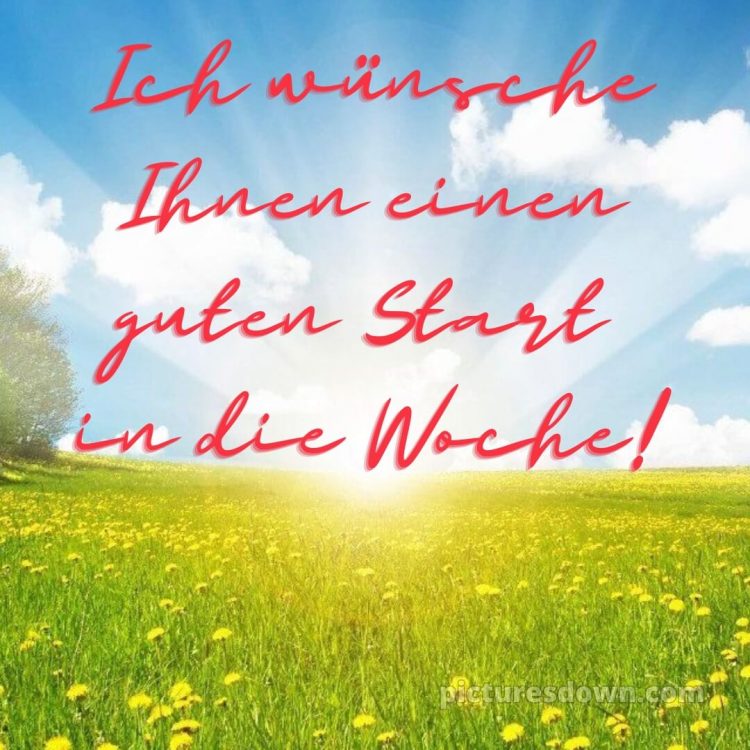 Ich wünsche ihnen einen guten start in die woche bild Himmel kostenlos