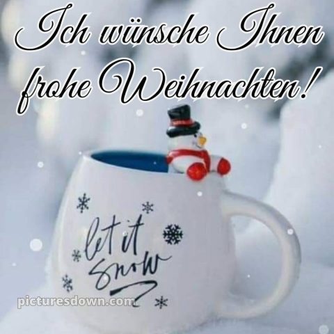 Ich wünsche Ihnen frohe Weihnachten bild Tasse kostenlos