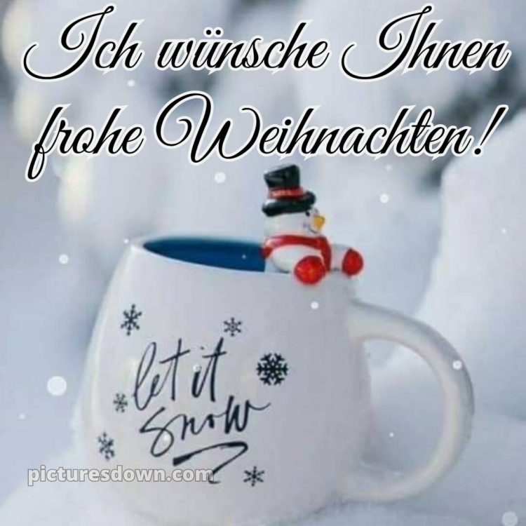 Ich wünsche Ihnen frohe Weihnachten bild Tasse kostenlos