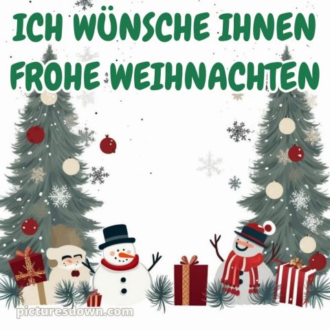 Ich wünsche Ihnen frohe Weihnachten bild Weihnachtsbäume kostenlos
