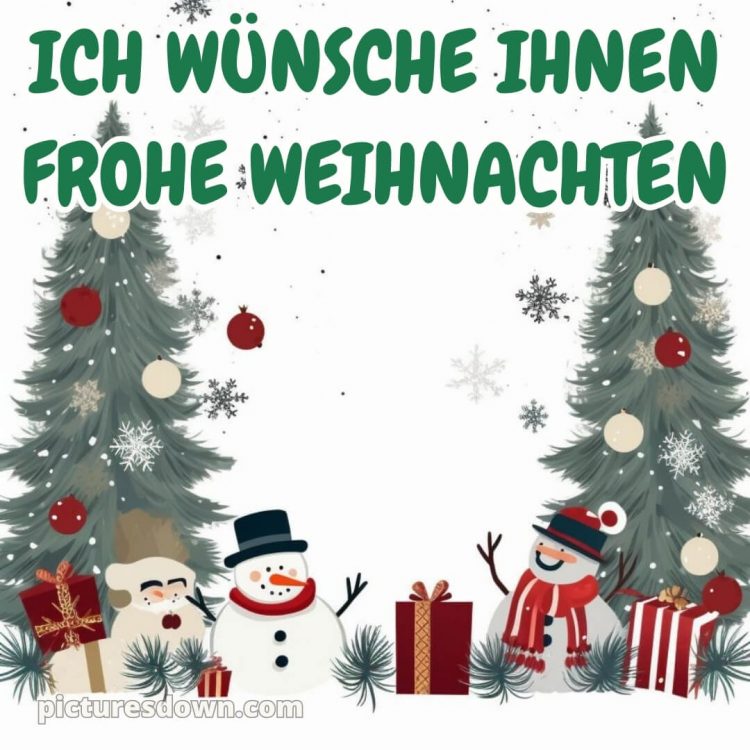Ich wünsche Ihnen frohe Weihnachten bild Weihnachtsbäume kostenlos