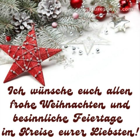 Ich wünsche Ihnen frohe Weihnachten bild Stern kostenlos