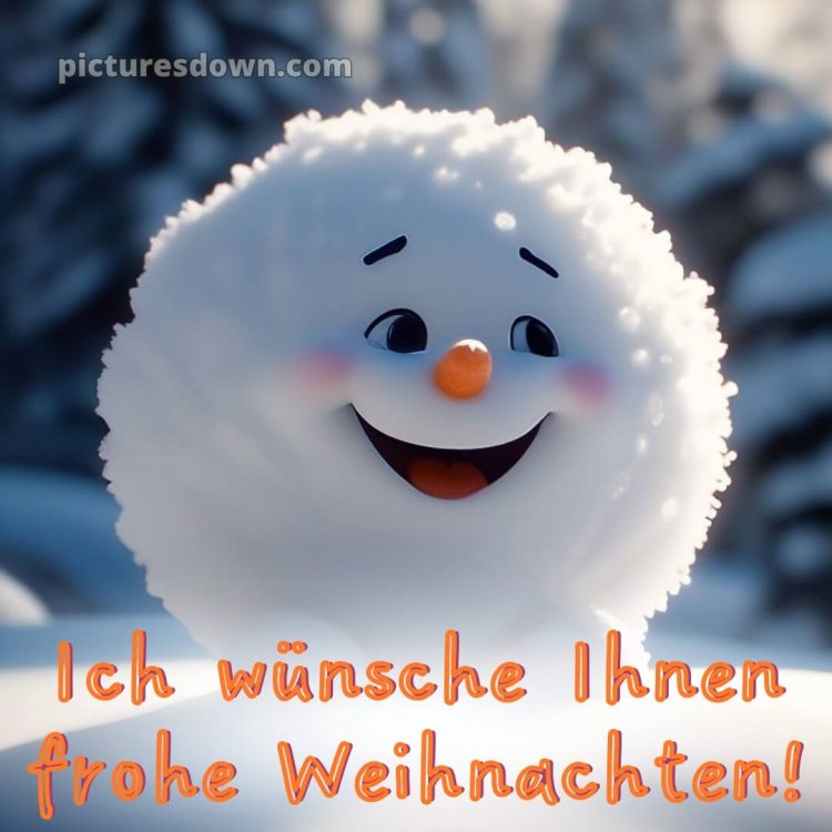 Ich wünsche Ihnen frohe Weihnachten bild Schneemann kostenlos