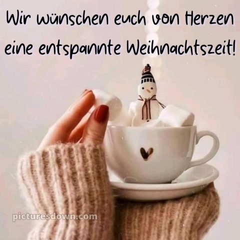 Ich wünsche Ihnen frohe Weihnachten bild Marshmallow kostenlos