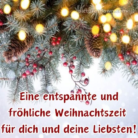 Ich wünsche Ihnen frohe Weihnachten bild Christbaumzapfen kostenlos