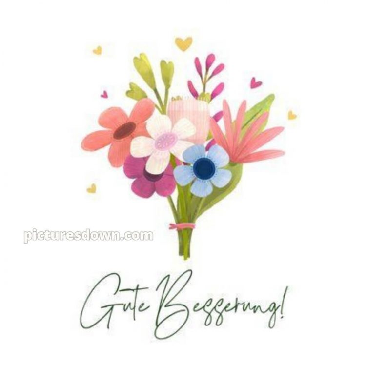 Ich wünsche ihnen gute besserung und schnelle genesung bild Blumenstrauß kostenlos