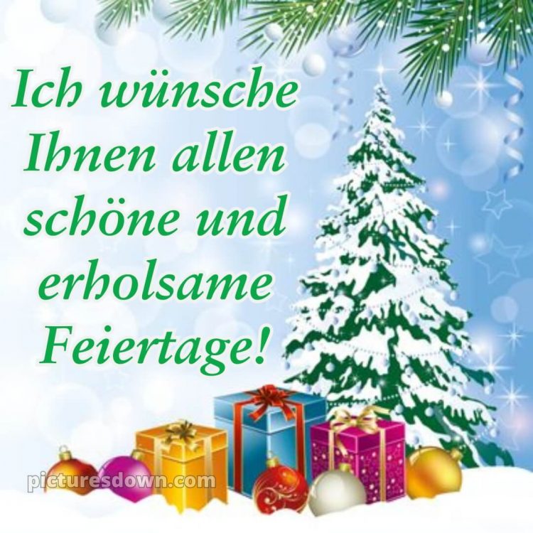Ich wünsche ihnen schöne feiertage bild Weihnachtsbaum kostenlos