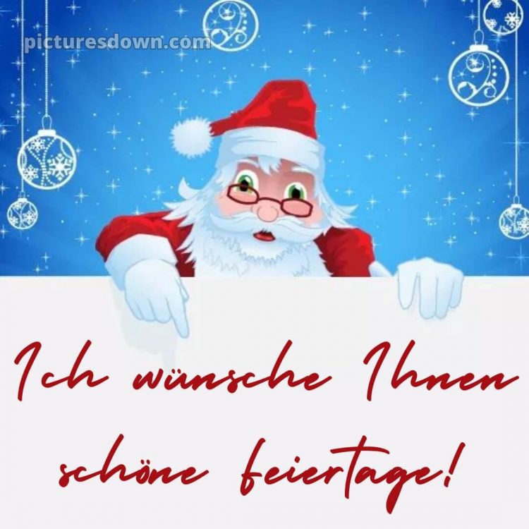 Ich wünsche ihnen schöne feiertage bild Weihnachtsmann kostenlos