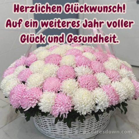Whatsapp blumenstrauß geburtstag bild Chrysanthemen kostenlos