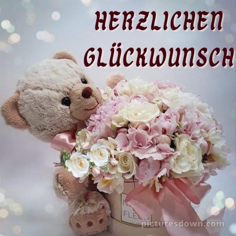 Whatsapp blumenstrauß geburtstag bild Teddybär kostenlos