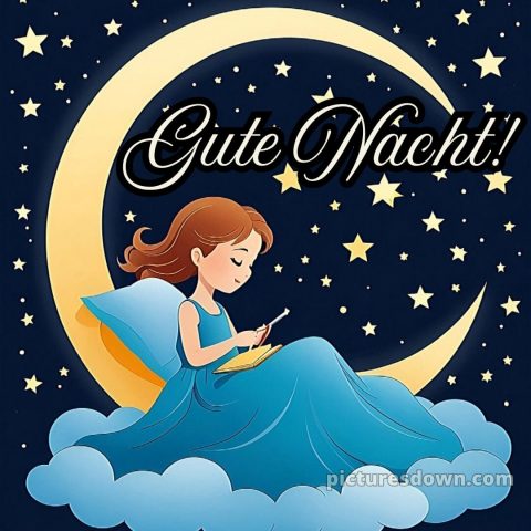 Gute nacht bilder für whatsapp bild Mond und Sterne kostenlos