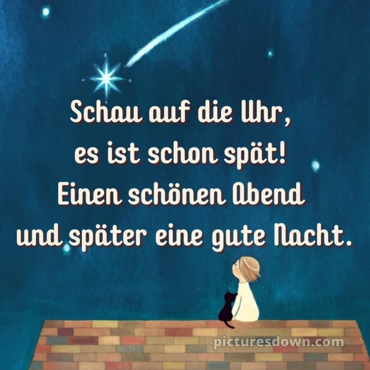 Guten abend gute nacht bilder für whatsapp bild Junge kostenlos